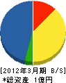 松本工業 貸借対照表 2012年3月期