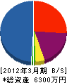 松尾土木 貸借対照表 2012年3月期