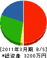 小金井電気商会 貸借対照表 2011年3月期