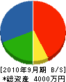石川興建 貸借対照表 2010年9月期