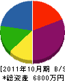 カタダ水道 貸借対照表 2011年10月期