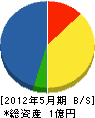 片田丸吉建設工業 貸借対照表 2012年5月期