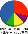 竹田建設 貸借対照表 2010年9月期