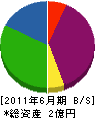 加茂建設 貸借対照表 2011年6月期
