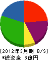 飛田組 貸借対照表 2012年3月期