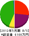 吉田建設工業 貸借対照表 2012年5月期