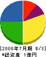 渡辺土建 貸借対照表 2008年7月期
