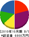カタダ水道 貸借対照表 2010年10月期