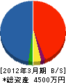島根ニチレキ 貸借対照表 2012年3月期