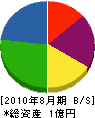 石澤電機工業 貸借対照表 2010年8月期