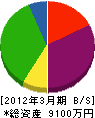 松本建設 貸借対照表 2012年3月期
