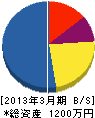 松浦組 貸借対照表 2013年3月期