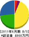 湯浅建設 貸借対照表 2011年6月期