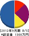 橋本造園土木 貸借対照表 2012年9月期