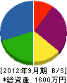 秋山畳工店 貸借対照表 2012年9月期