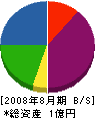 竹川建設 貸借対照表 2008年8月期