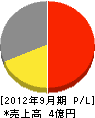 矢島建材 損益計算書 2012年9月期