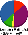 中山塗装 貸借対照表 2013年1月期