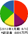 石川工務店 貸借対照表 2012年3月期