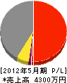 前田組 損益計算書 2012年5月期