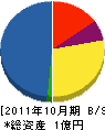 沖津電気工業 貸借対照表 2011年10月期