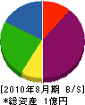 近江機電 貸借対照表 2010年8月期
