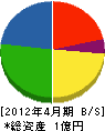 鎌倉日本土木 貸借対照表 2012年4月期