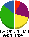 岡崎組 貸借対照表 2010年8月期