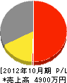 総合塗装 損益計算書 2012年10月期
