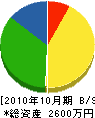 宮崎組 貸借対照表 2010年10月期