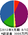 鹿児島テレコム 貸借対照表 2012年8月期