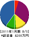 河北台電設 貸借対照表 2011年1月期