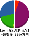 三昌建設 貸借対照表 2011年6月期