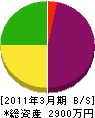 橋本工務店 貸借対照表 2011年3月期