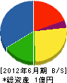 田辺建設 貸借対照表 2012年6月期