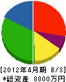 矢野アルミ 貸借対照表 2012年4月期