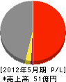 長田組土木 損益計算書 2012年5月期