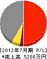 東昇技建 損益計算書 2012年7月期