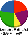 九州防災工業 貸借対照表 2012年9月期
