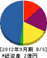岡田工務店 貸借対照表 2012年9月期