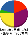 富士鉄工 貸借対照表 2010年8月期