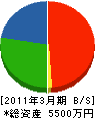 大津電設 貸借対照表 2011年3月期