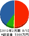中川電気 貸借対照表 2012年2月期