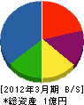 北海道オリンピア 貸借対照表 2012年3月期