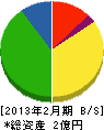 鈴木土木工業 貸借対照表 2013年2月期