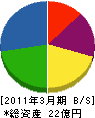金井大道具 貸借対照表 2011年3月期