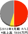 九州シート 損益計算書 2012年9月期