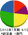 坂本建材 貸借対照表 2012年7月期