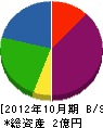 岩崎設備 貸借対照表 2012年10月期