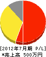 竹内塗装店 損益計算書 2012年7月期
